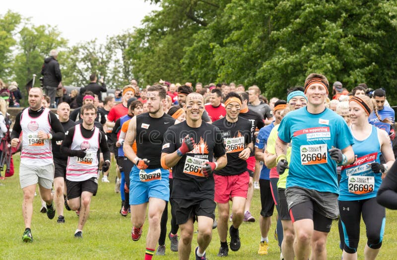 Taaie Mudder 2015: Beginnende Lijngolf stock afbeelding Taaie Mudder 2015: Beginnende Lijngolf stock afbeelding