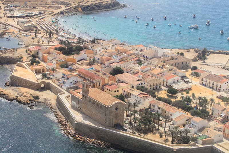 Tabarca wyspa w Alicante, Hiszpania obraz stock Tabarca wyspa w Alicante, Hiszpania obraz stock
