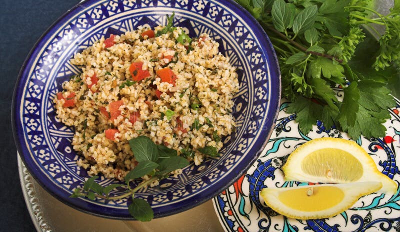 Middle- eastern bulgur wheat salad. Middle- eastern bulgur wheat salad