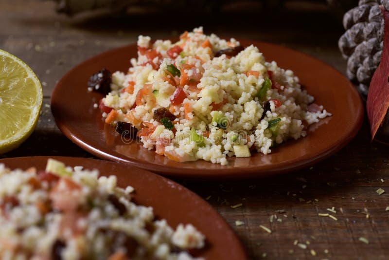 Tabbouleh, a typical levantine arab salad stock photos