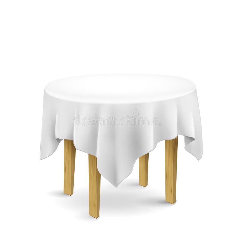 Mesa com toalha de mesa ilustração royalty free