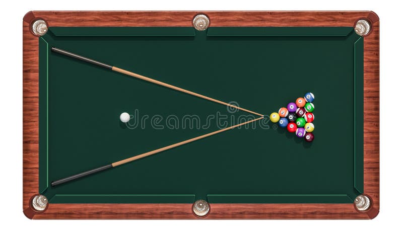 Bolas De Bilhar Coloridas Numa Mesa Verde. Jogo De Bilhar Em Um Bar.  Snooker Foto de Stock - Imagem de esfera, verde: 250005680