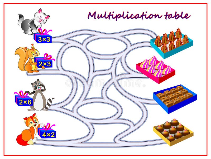 Tabela De Multiplicação Por 3 Para Crianças. Educação Matemática. Livro De  Coloração. Resolver Exemplos E Pintar a Imagem. Jogo De Ilustração do Vetor  - Ilustração de recorde, brinquedo: 206877179