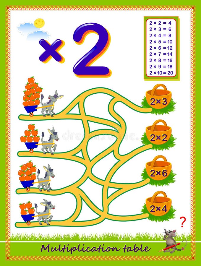 Tabela De Multiplicação Por 9 Para Crianças. Educação Matemática. Livro De  Coloração. Resolva Exemplos E a Mandala Oriental Colori Ilustração do Vetor  - Ilustração de mandala, enigma: 225188750