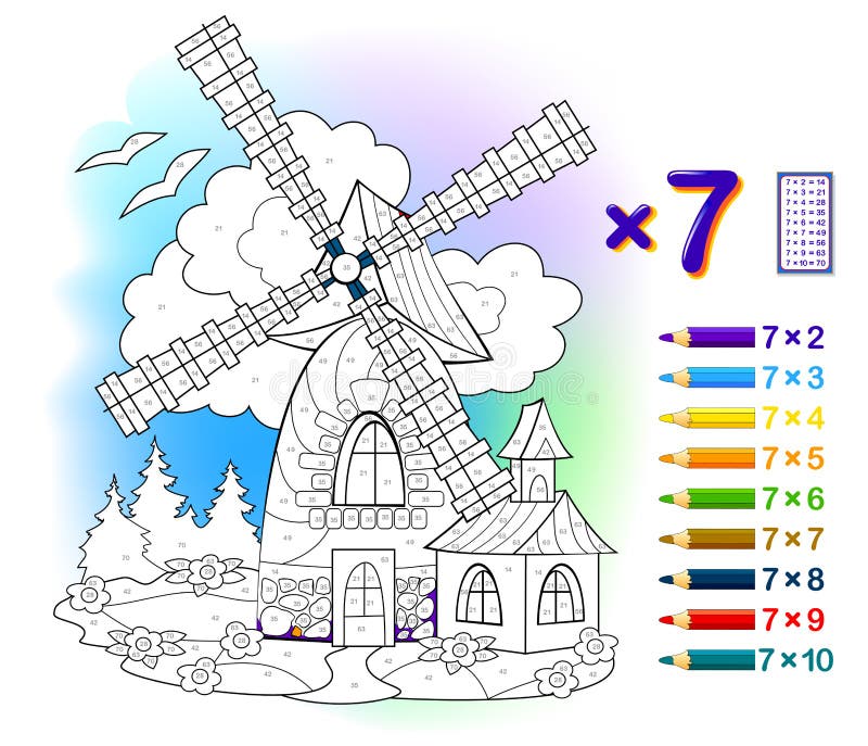 Tabela De Multiplicação Por 3 Para Crianças. Educação Matemática. Livro De  Coloração. Resolver Exemplos E Pintar a Imagem. Jogo De Ilustração do Vetor  - Ilustração de recorde, brinquedo: 206877179
