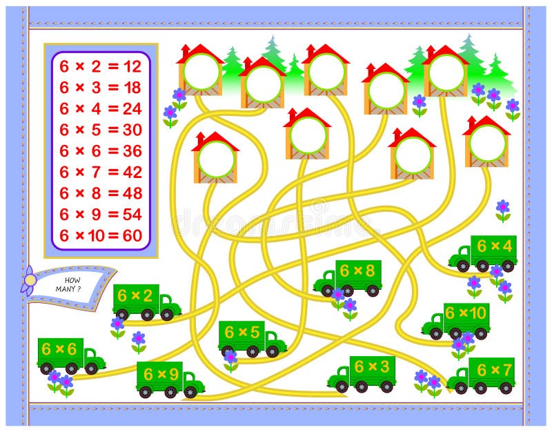 Tabela De Multiplicação Por 3 Para Crianças. Educação Matemática. Livro De  Coloração. Resolver Exemplos E Pintar a Imagem. Jogo De Ilustração do Vetor  - Ilustração de recorde, brinquedo: 206877179