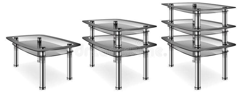Mesa de vidro ilustração royalty free