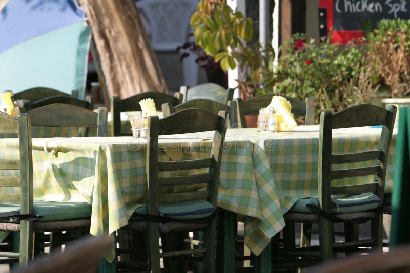 Mesas de restaurante fotografia de stock royalty free