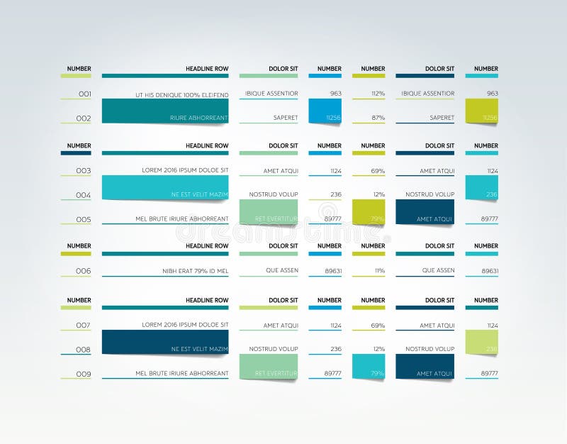 Tabella, programma, linguetta, pianificatore, modello infographic di progettazione