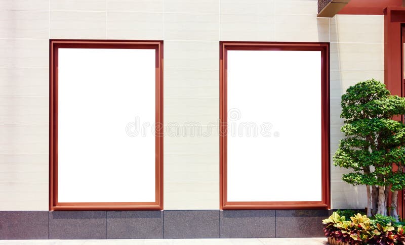 Tabellone per le affissioni in bianco fotografie stock libere da diritti Tabellone per le affissioni in bianco fotografie stock libere da diritti