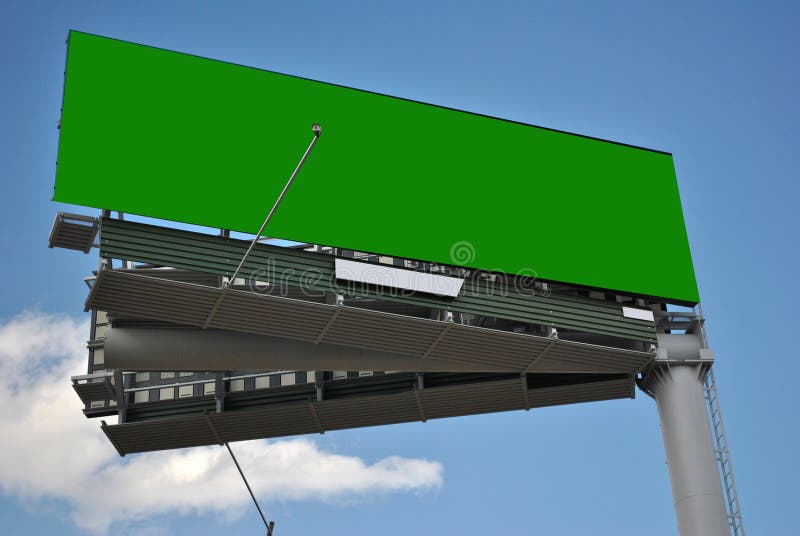 Tabellone per le affissioni con il segnale stradale di pubblicità di giorno soleggiato di verde di chiave di intensità immagine stock Tabellone per le affissioni con il segnale stradale di pubblicità di giorno soleggiato di verde di chiave di intensità immagine stock