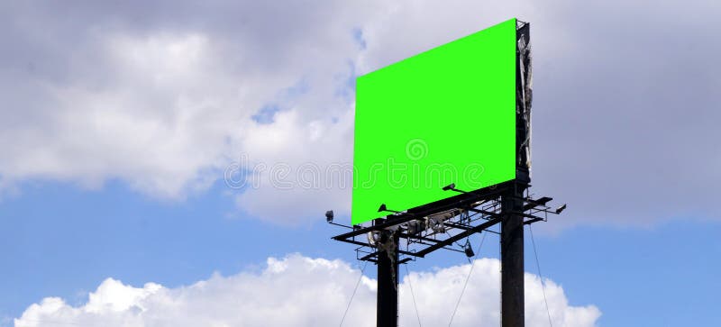 Tabellone per le affissioni verde dello schermo fotografie stock libere da diritti Tabellone per le affissioni verde dello schermo fotografie stock libere da diritti