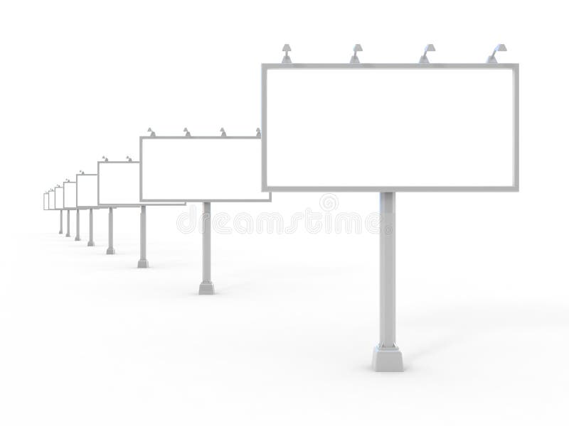 Cartelloni pubblicitari esterni illustrazione di stock