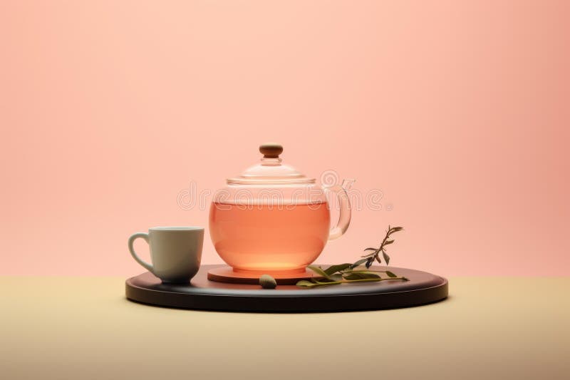 Tabla de composición de té de libro sólido. imágenes de archivo libres de regalías