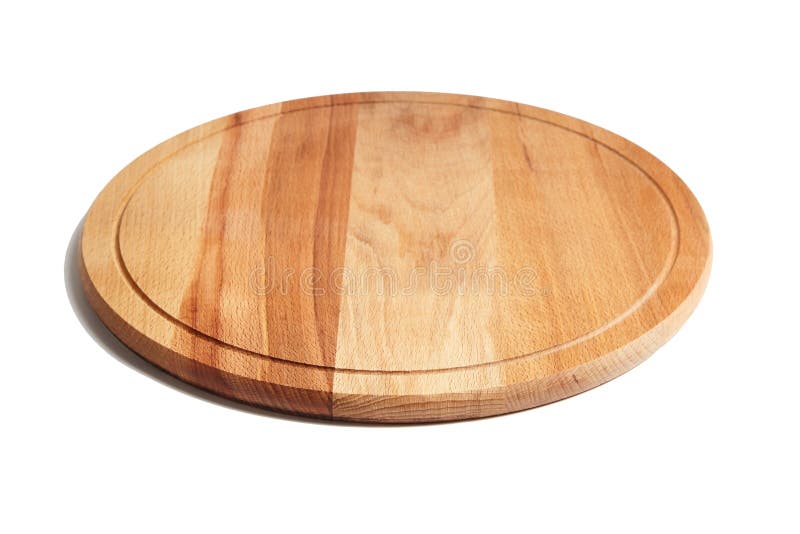 Madera De Haya Redonda Tabla De Cortar Nueva Vista Lateral De La Tabla