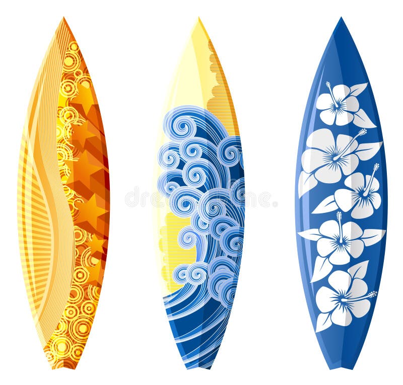 Tabla hawaiana ilustración del vector. Ilustración de onda 27134528