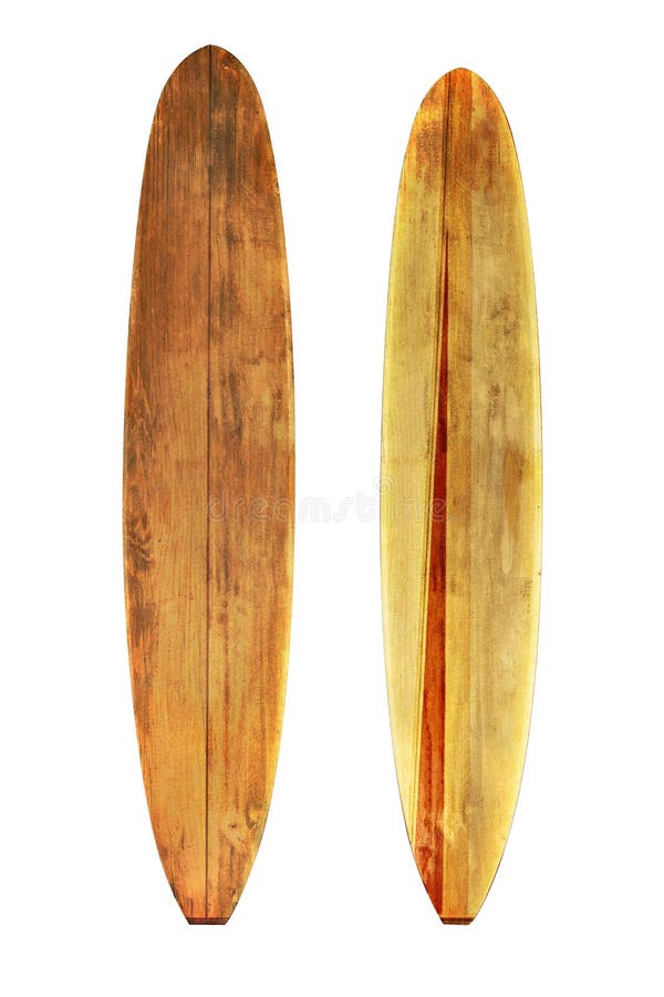 Tabla hawaiana de madera del vintage aislada en blanco