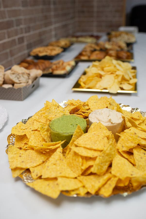Table of Appetizers with Mexican Nachos Stock Photo Image of fresh