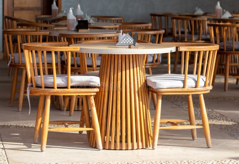 Table with Chairs in a Cafe. I Stock Image Image of decor, design
