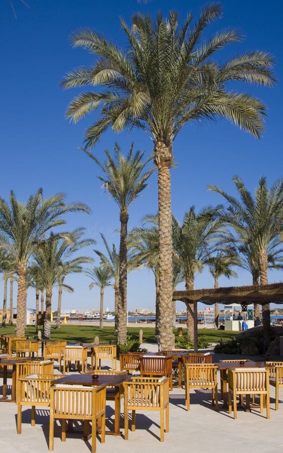 Table and chairs in Egypt. stock image. Image of decor 12930665