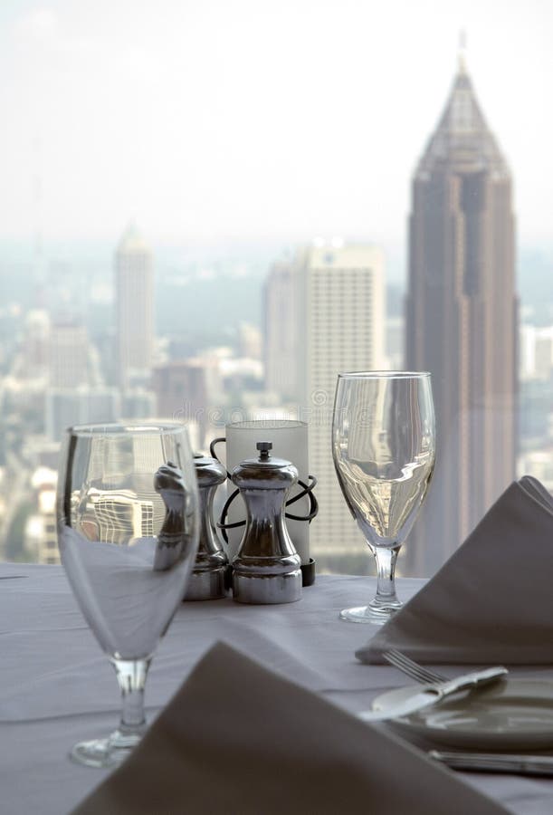 Table with a city view 4