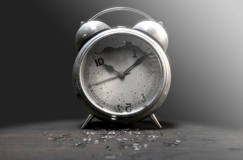 Table Clock Time Run Out royalty free illustration