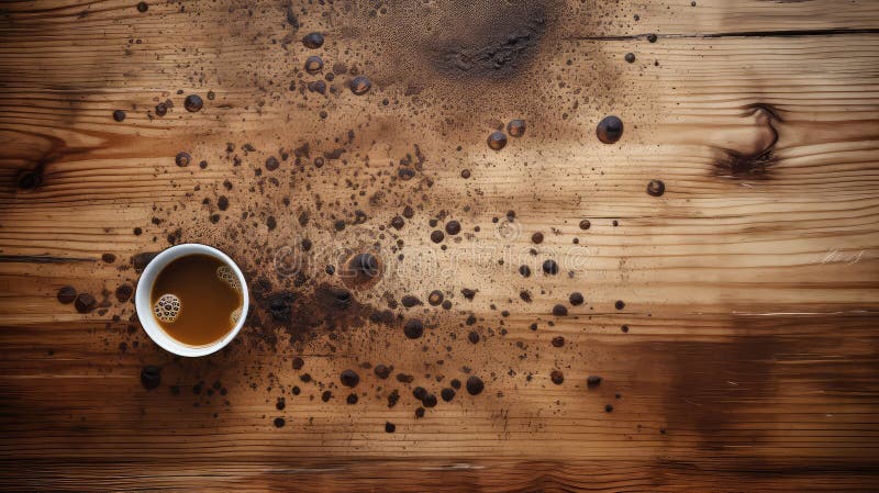 Table coffee stains vector illustration