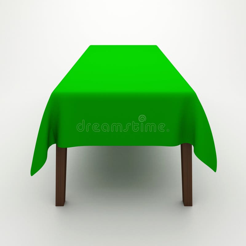 Table covered with a cloth