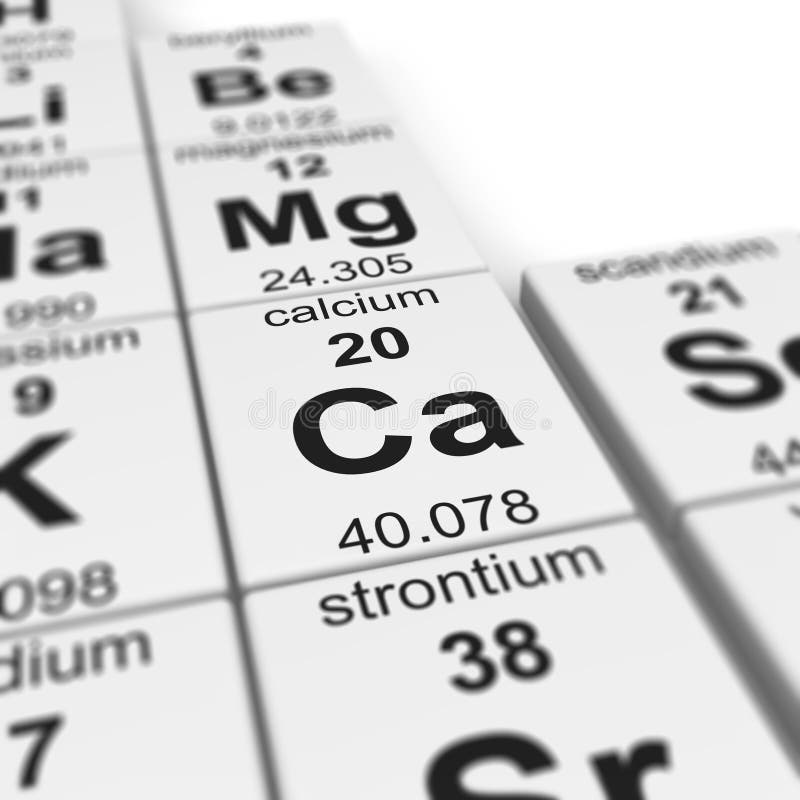 Table of elements_Calcium stock illustration