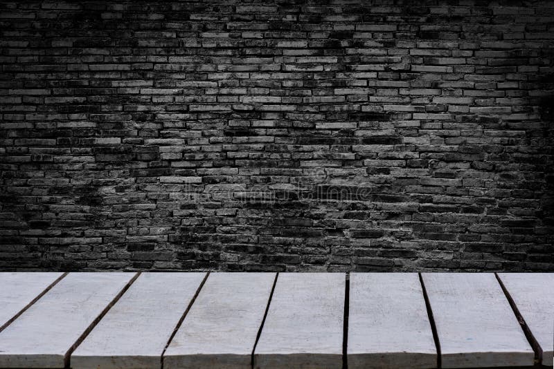 Table empty The background is brick wall Empty top wooden shelves and stone wall background royalty free stock photo Table empty The background is brick wall Empty top wooden shelves and stone wall background royalty free stock photo