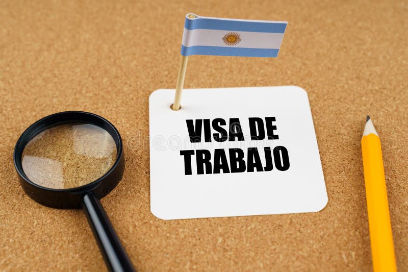 On the Table is the Flag of Argentina, a Pencil and a Sheet of Paper