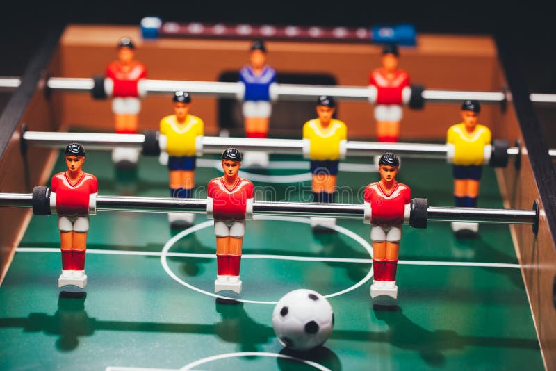 Table Football Soccer Game (kicker) Stock Image Image of retro, color
