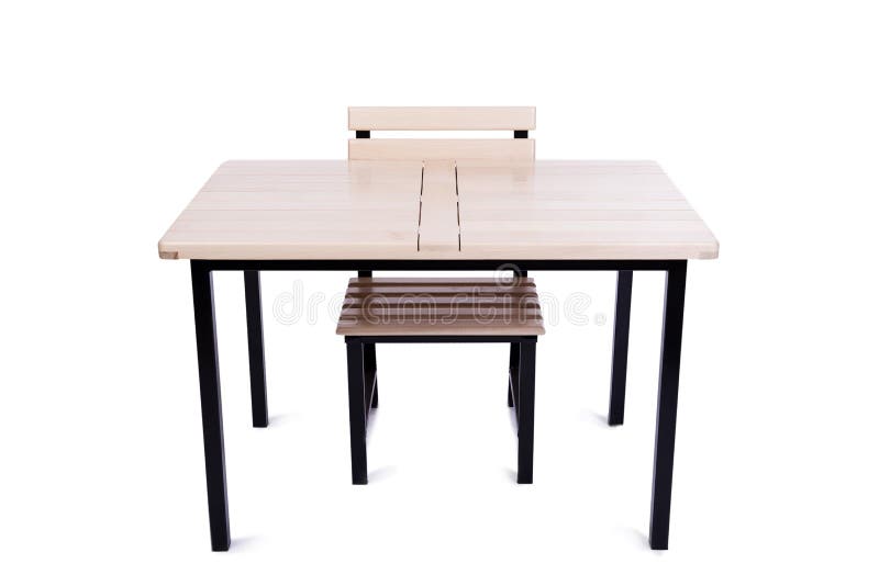 The table furniture isolated on the white stock photos The table furniture isolated on the white stock photos