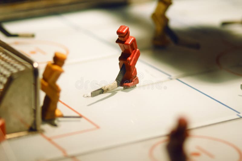 Table game with figures of hockey players stock photo Table game with figures of hockey players stock photo