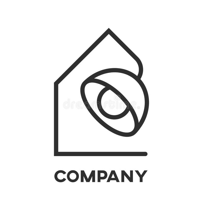 Table Lamp and Real Estate Logo Stock Vector Illustration of abstract