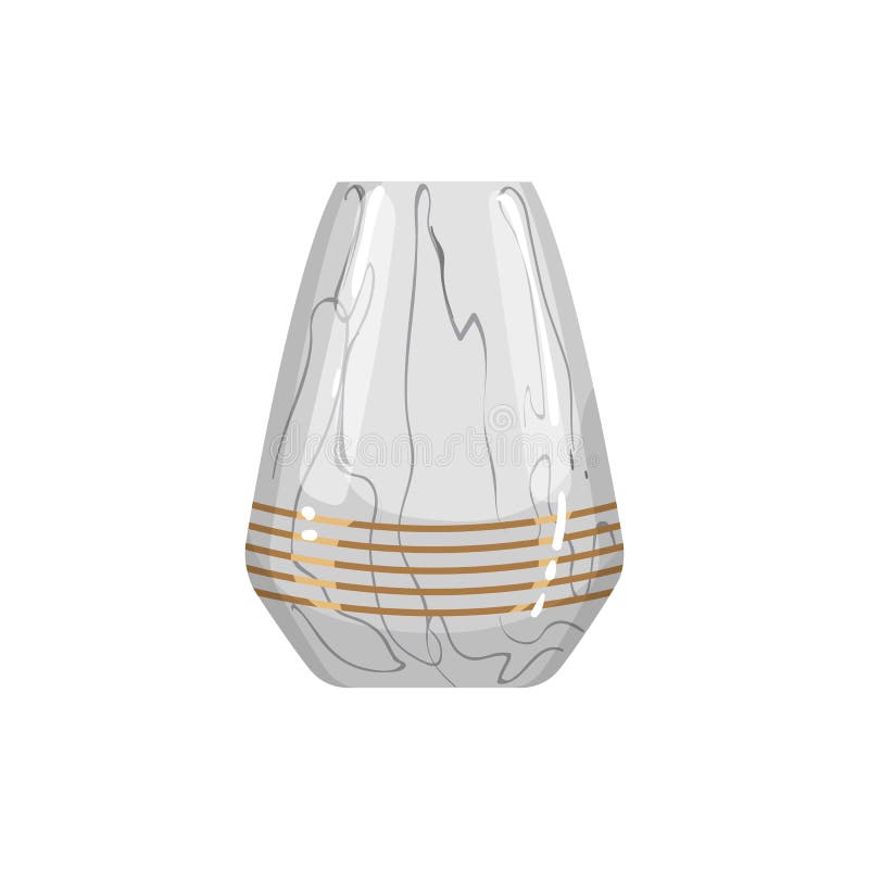 Table Marble Vase Cartoon Vector Illustration Stock Vector