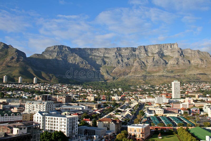 Table Mountain in Cape Town with City View