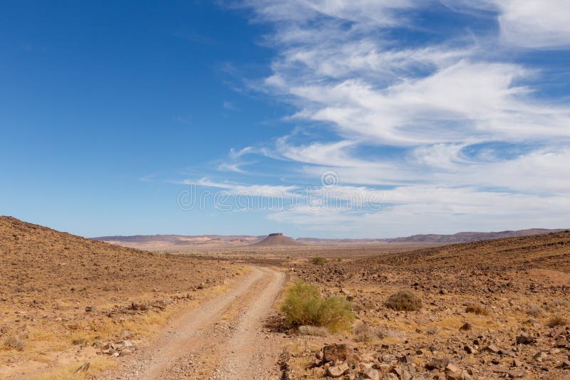 Table Mountain In The Sahara Desert, Morocco Stock Image Image of
