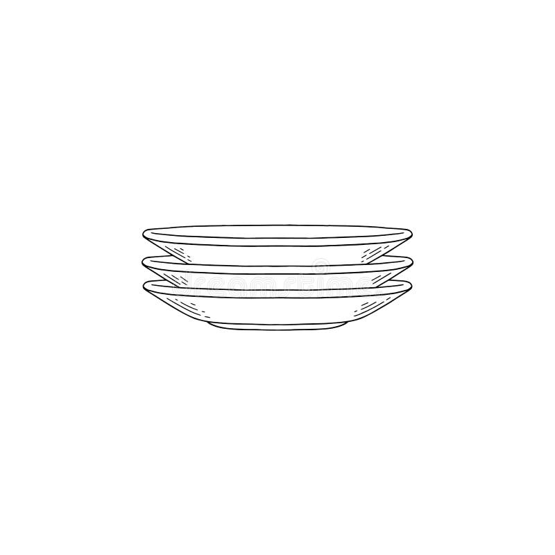Dinner Plate Sketch Stock Vector Illustration and Royalty Free Dinner Plate  Sketch Clipart