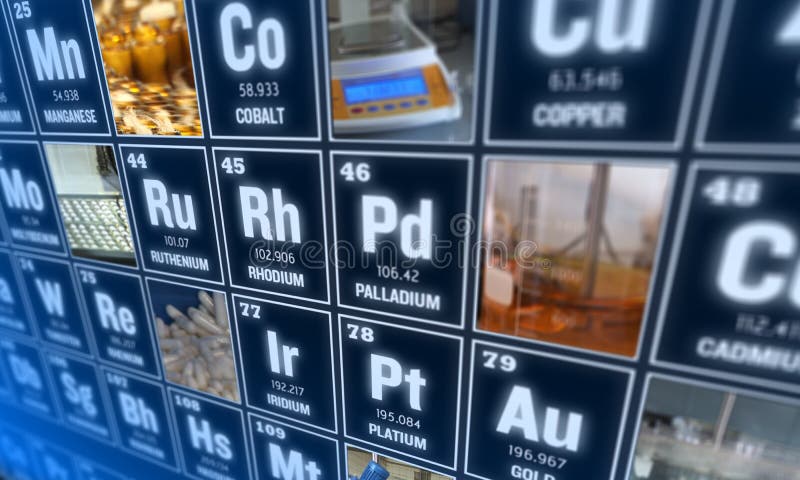 Periodic table of elements and laboratory tools. Science concept. Periodic table of elements and laboratory tools. Science concept