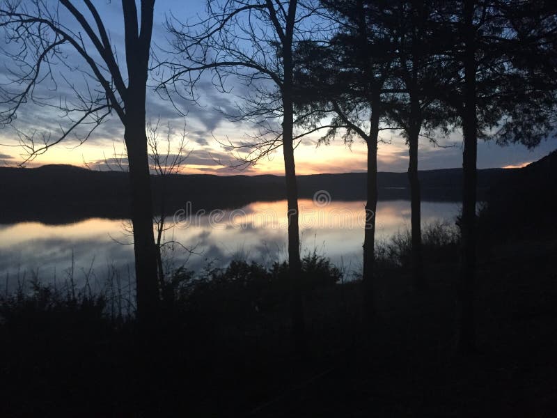 Table Rock Lake Sunset stock image. Image of evening 71587383