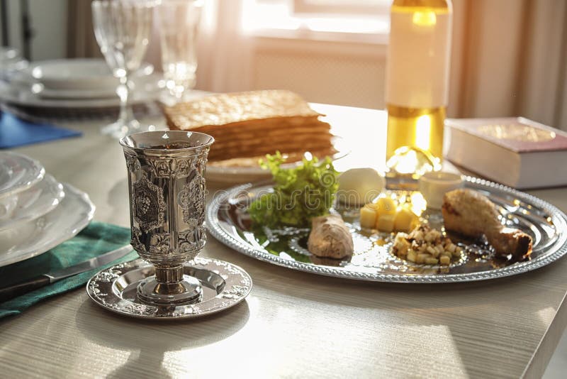 Table Served for Passover Pesach Stock Image Image of maror, jewish