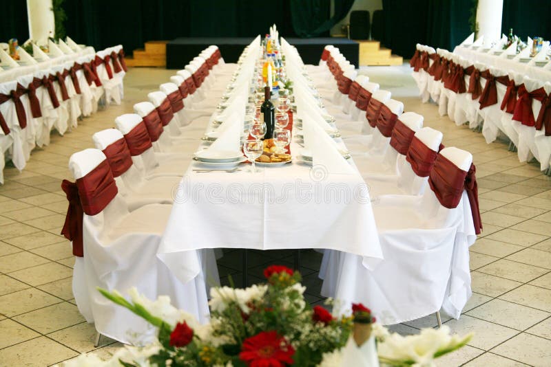 Table set for an event party or wedding