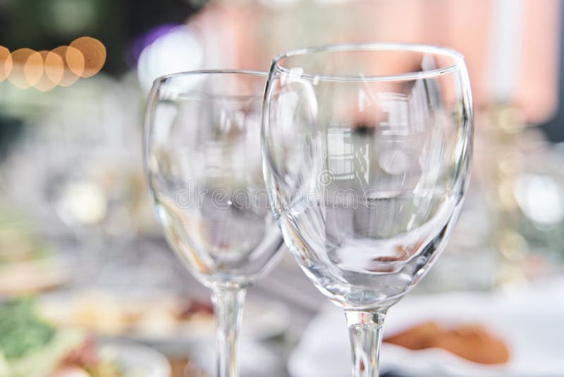 Table set for an event party or wedding reception. stock photography