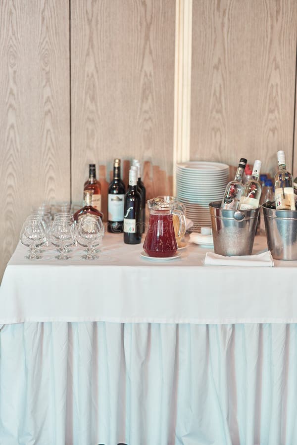 Table set for an event party or wedding reception. royalty free stock images