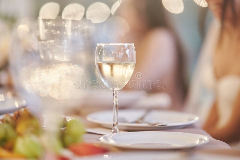 Table set for an event party or wedding reception. stock image