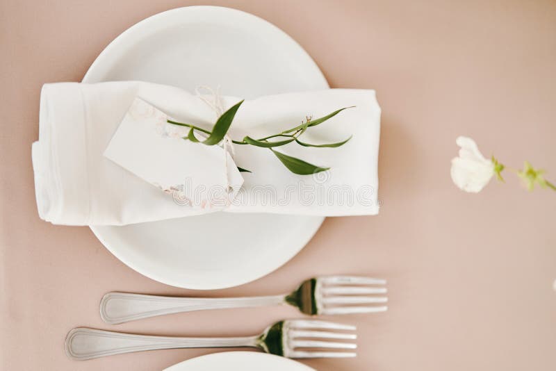 Table set for an event party or wedding reception. royalty free stock images