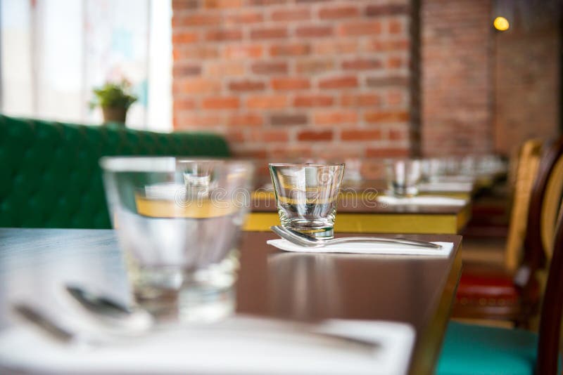 Table set up in Restaurant.