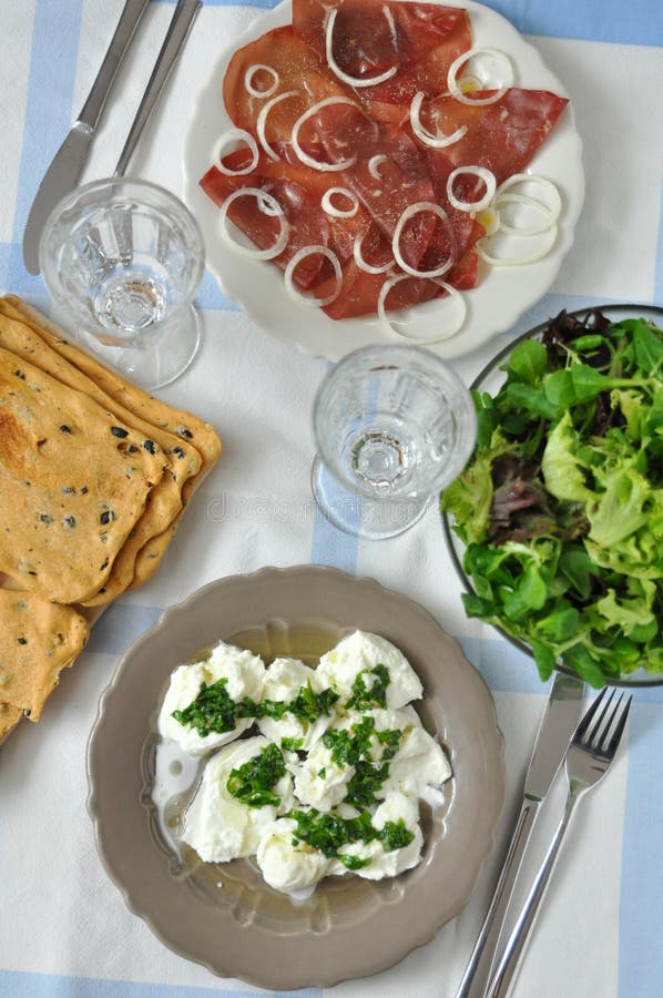 Table Setting for Italian Dinner Stock Photo Image of brunch, dining