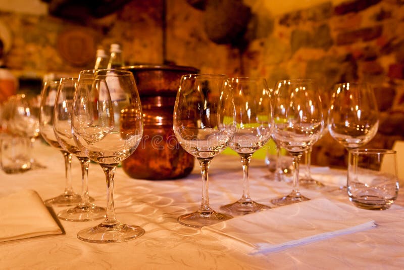 Table Setting for Wine Tasting